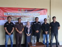 Wujud Transparansi Hukum, Sat Res Narkoba Polres Majalengka Bersama Kejaksaan dan Pengadilan Musnahkan Barang Bukti Sabu