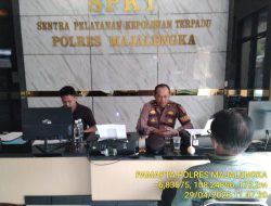 Wujudkan Pelayanan Prima, SPKT Polres Majalengka Berikan Kemudahan Masyarakat dalam Pelaporan Kehilangan Dokumen