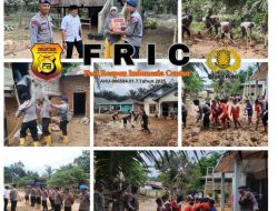 “Jiwaku Raga Demi Kemanusiaan” Sat Brimobda Jambi Berjibaku Pemulihan dan Bansos Pasca Banjir di Sarolangun 