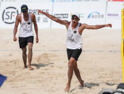 Kalahkan Jepang, Tim Voli Pantai Putra Indonesia Tantang Thailand di Perempat Final Asian Beach Games 2026