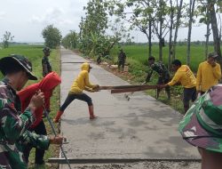 Kolaborasi Pasukan Kuning dengan Pasukan Loreng di TMMD Reg Ke-128 Kodim 0725/Sragen*