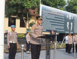 Pimpin Apel Jam Pimpinan, Wakapolres Majalengka Berikan Apresiasi Atas Kelancaran Pengamanan Nobar Persib vs Persija