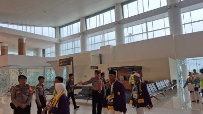 Polres Majalengka Pastikan Kelancaran Pemberangkatan Jemaah Haji Kloter 27 di BIJB Kertajati