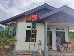 Pengecatan RTLH TMMD Ke-128 Kodim 1801/Manokwari Masuki Tahap Finishing