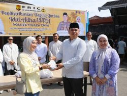 Humanis dan Peduli, Polres Muara Enim Sembelih 14 Sapi dan 12 Kambing di Hari Iduladha