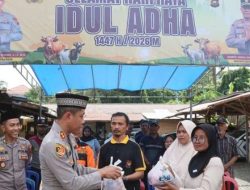 Wujud Kepedulian Polri, Kapolres Merangin Pimpin Pemotongan Hewan Qurban, 8 Ekor Sapi 2 Ekor Kambing