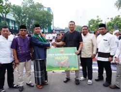 Pangdam I/BB Gelar Sholat Idul Adha dan Serahkan Hewan Kurban di Makodam