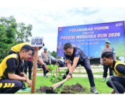 Polda Jambi Tanam Pohon dalam Road to Presisi Merdeka Run 2026, Wujud Nyata Kepedulian Lingkungan