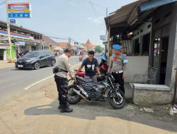 Ops Jaran Lodaya 2026, Polsek Sukahaji Gelar Razia Knalpot Brong dan Pemeriksaan Kendaraan