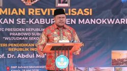 Bupati Manokwari: Revitalisasi Sekolah Perkuat Afirmasi Negara di Papua Barat