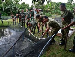 Lanud Rsn Optimalkan Lahan Produktif, Hasilkan 1 Ton Lele dalam Panen Raya