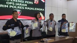 Gelar Konferensi Pers, Kapolres Majalengka Ekspos Keberhasilan Operasi Jaran Lodaya 2026 Gulung Empat Tersangka