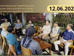 Polri Untuk Masyarakat” Kapolresta Jambi Dan Kapolsek Jambi Selatan Sambang Silaturahmi Warga Pasir Putih Himbauan Kamtibmas dan Sosialisasi 110
