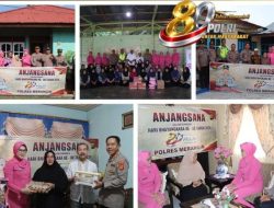 Kapolres Merangin Bersama Ketua Bhayangkari Cabang Polres Merangin Anjangsana Rangka Peringatan Hari Bhayangkara Ke-80