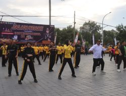 Semarak HUT Bhayangkara Ke-80, Polres Majalengka Gelar Senam Bersama di Mako Polres