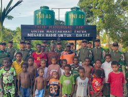 Presiden RI dan Kepala Staf Angkatan Darat Hadir untuk Rakyat, Melalui Satgas Yonif 123/Rajawali. Pos Mur Bangun Sumur Bor di Kampung Wagin