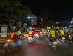 Polres Majalengka Gelar Patroli KRYD Gabungan Skala Besar Sisir Pusat Keramaian