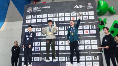 Sejarah Baru, Atlet Panjat Tebing Putra Tri Ramadani Raih Medali Emas Nomor Lead di World Climbing Series Seri Praha 2026