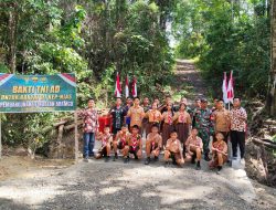 Kodim 0213/Nias Rampungkan Pembangunan Jembatan Aramco di Desa Botombawo