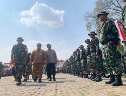 Kodim 0728/Wonogiri dan Pemkab Wonogiri Gelar Apel Kesiapsiagaan Penanggulangan Bencana