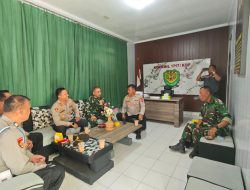 Sinergitas TNI-Polri Kapolsek Kadipaten Bersama Kapolsek Panyingkiran Silaturahmi ke Koramil 1717