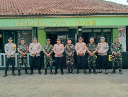 Kapolsek Ligung Sambangi Koramil, Pererat Kebersamaan TNI–Polri di Majalengka