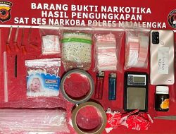 Komitmen Perang Melawan Narkoba, Sat Narkoba Polres Majalengka Gulung Pengedar Sabu dan Sita 35 Paket Siap Edar.